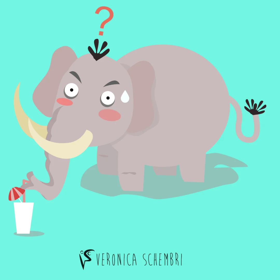 Un elefante sorpreso di essere osservato.